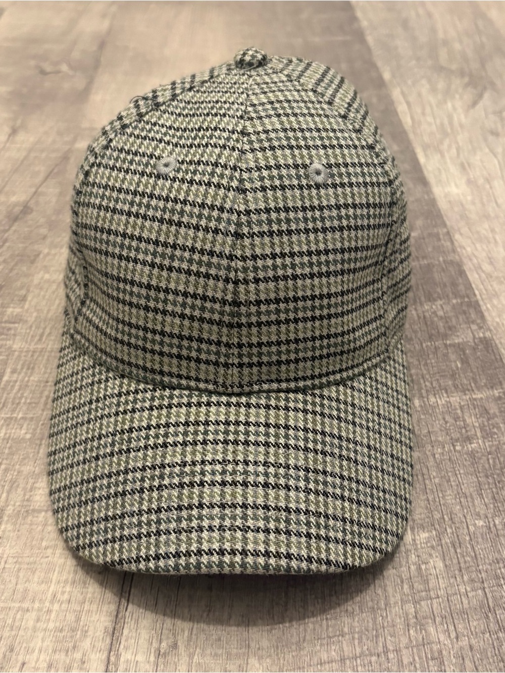 Rag & Bone Houndstooth Wool Blend Baseball Cap American Woolen Co Fabric